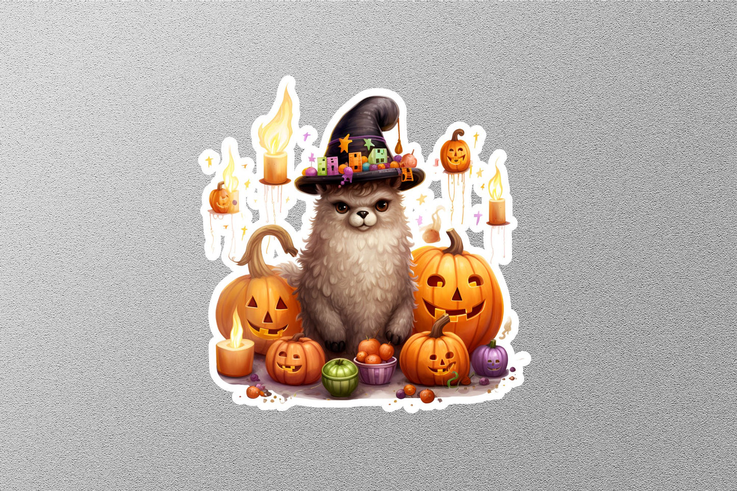 Funny Hamster in pumpkin Halloween Sticker