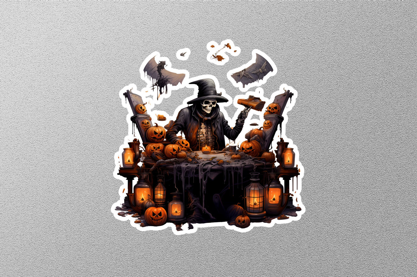 Wholesale Brook With Pumpkins Halloween Sticker