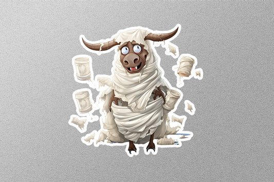 Art Station Grumpy Goat Halloween Sticker