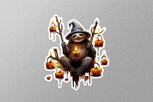 Cute Panda With Candles Halloween Sticker