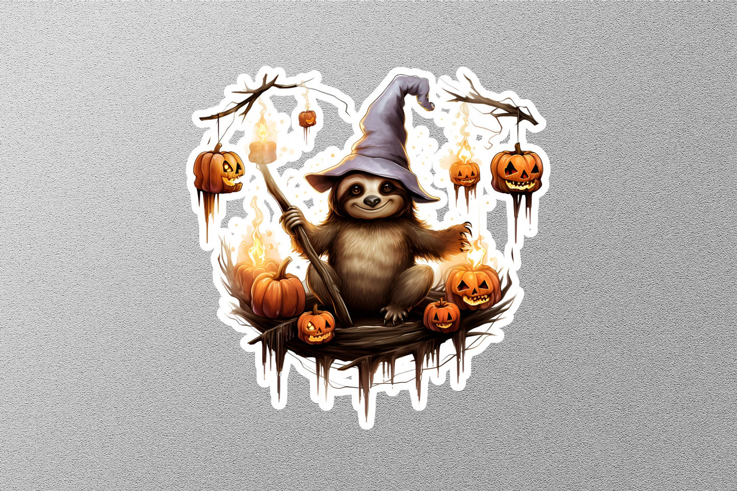 Smiley Panda With Hat Halloween Sticker