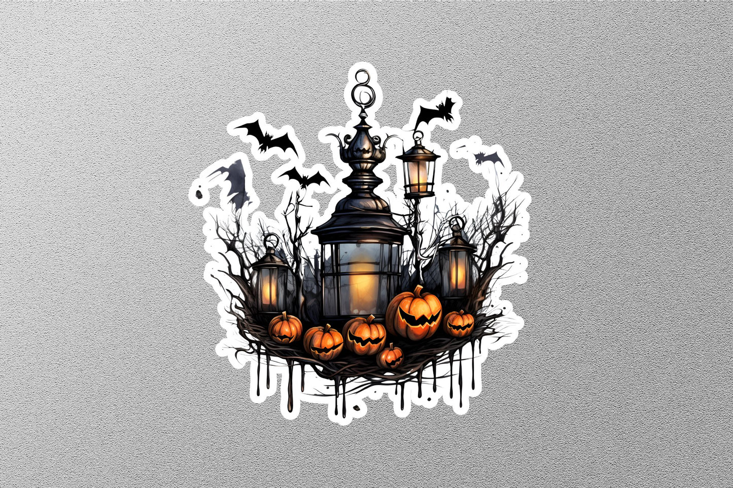 Bats And Lanten Halloween Sticker