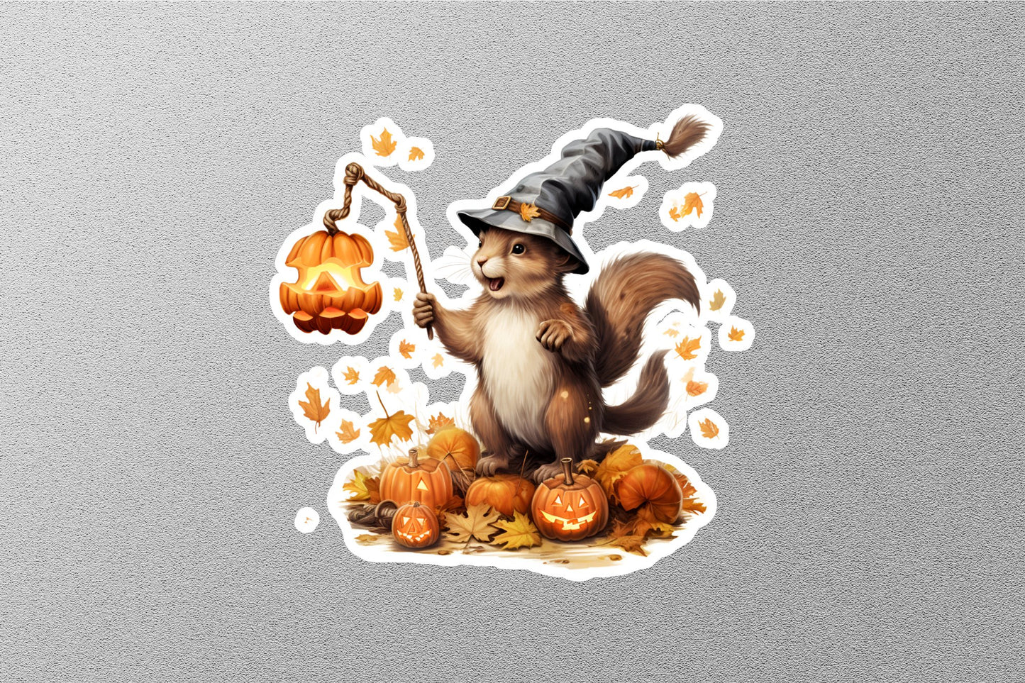 Cute Rabbit With Hat Halloween Sticker