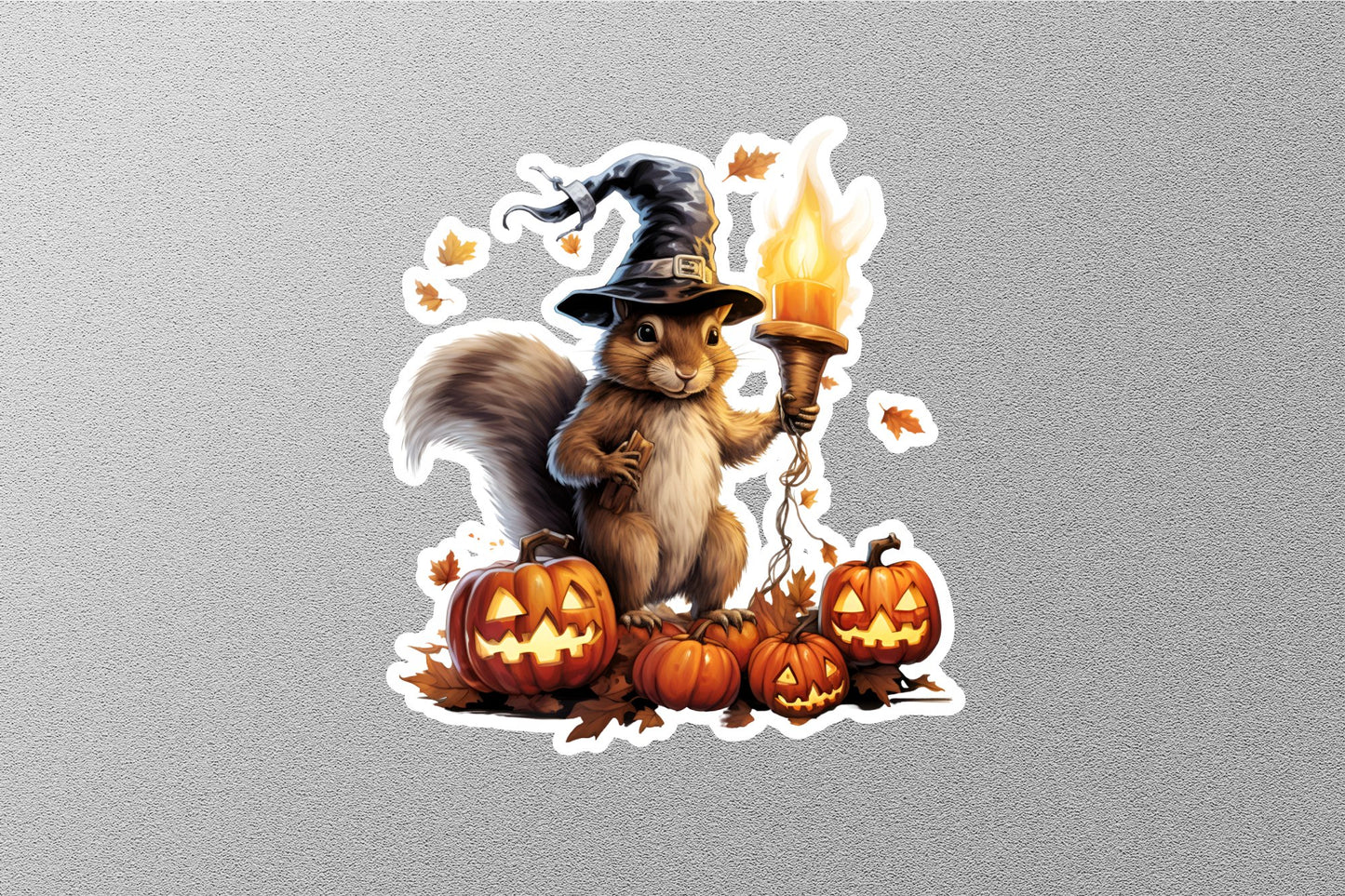 Cute Rabbit With Candle Halloween Sticker