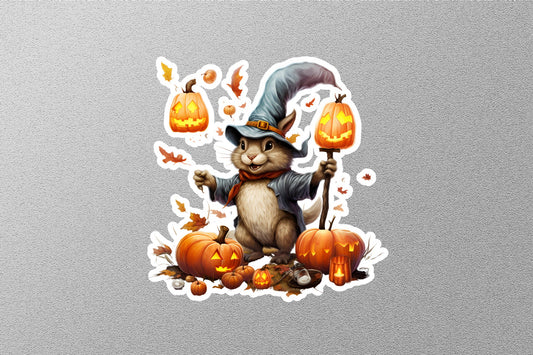 Smiley Rabbit With Hat Halloween Sticker