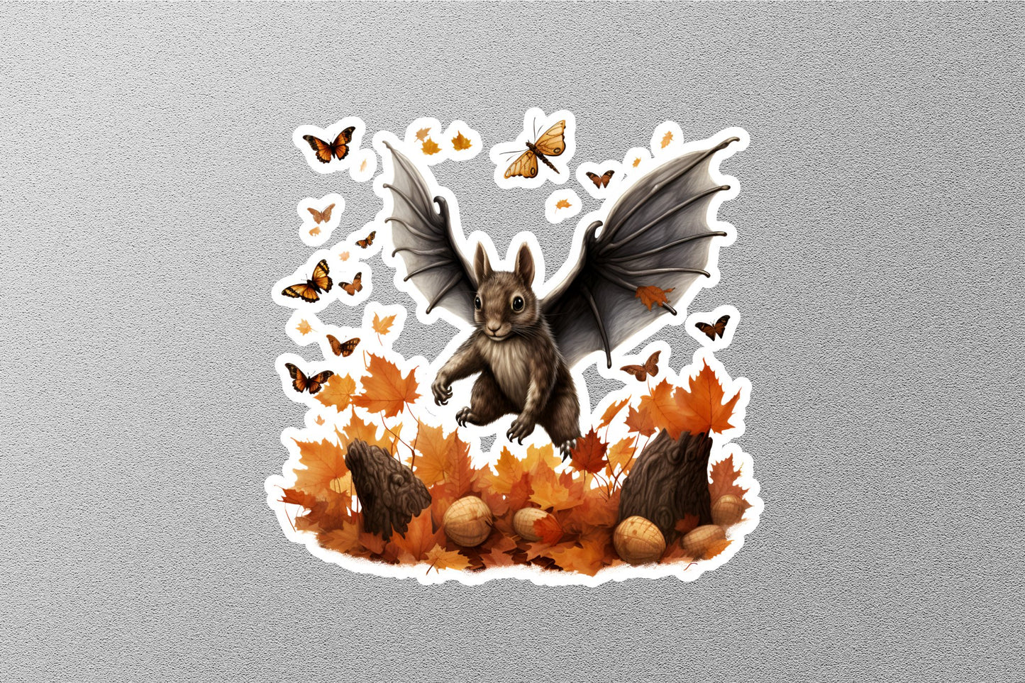 Bat Rabbit Halloween Sticker