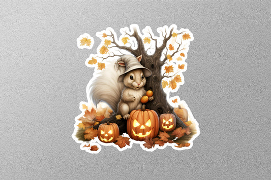 Rabbit With White Hat Halloween Sticker