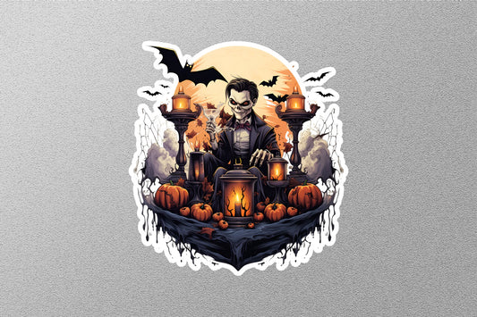 Joker With Bat Halloween Sticker
