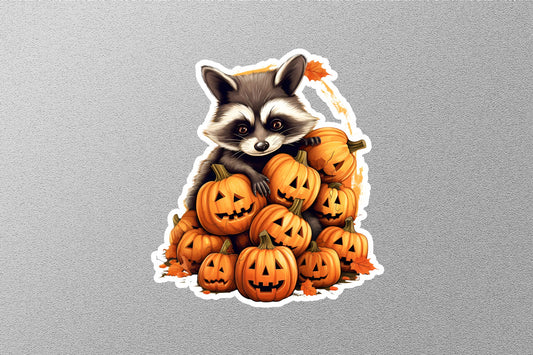 Wholesale Raccoon Pumpkins Halloween Sticker