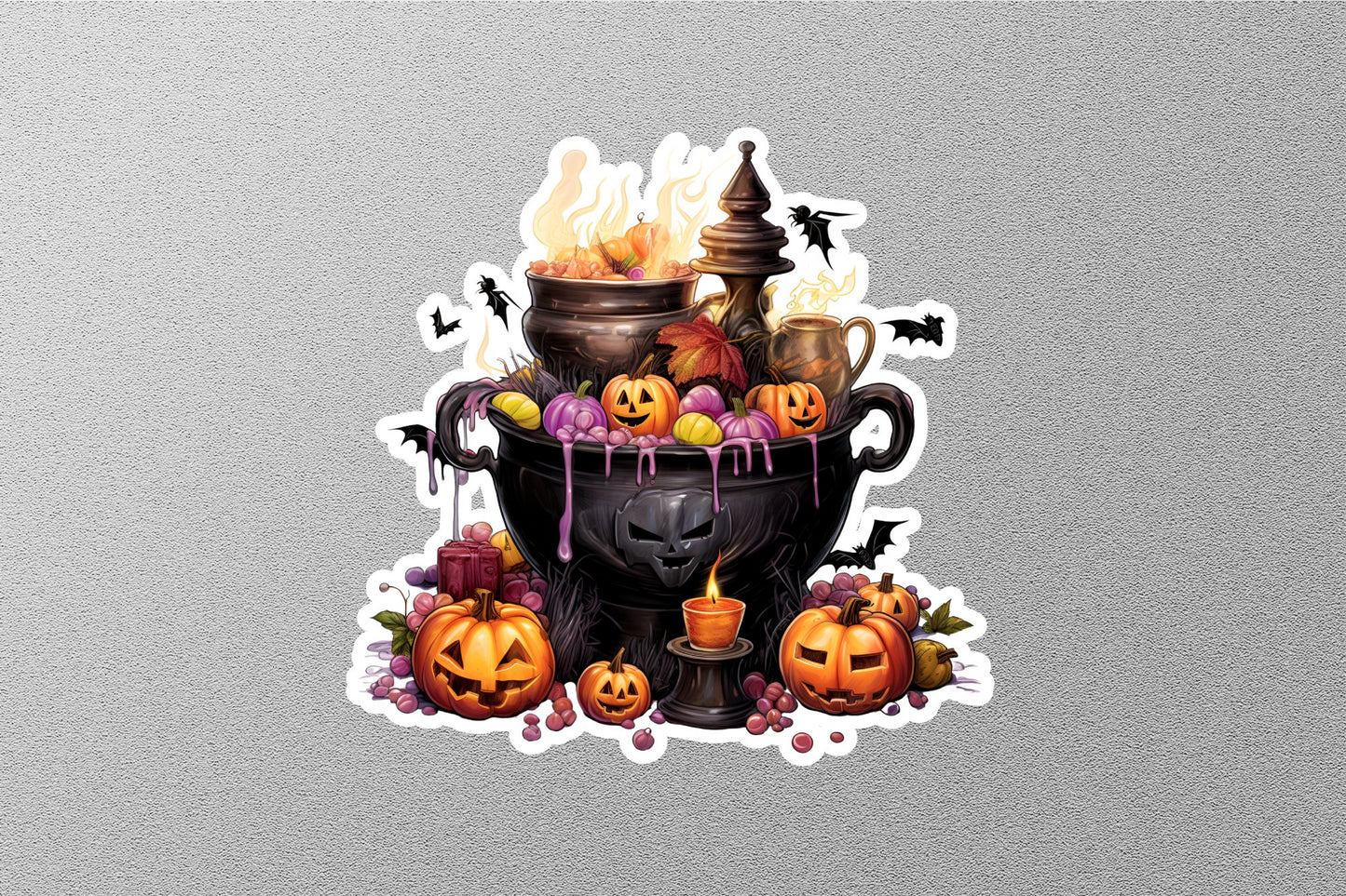 Wholesale Halloween Witches Cauldron Sticker