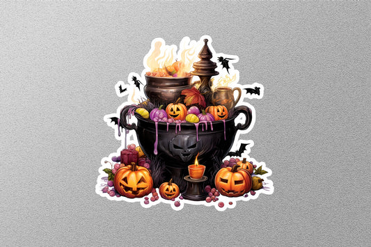 Wholesale Halloween Witches Cauldron Sticker