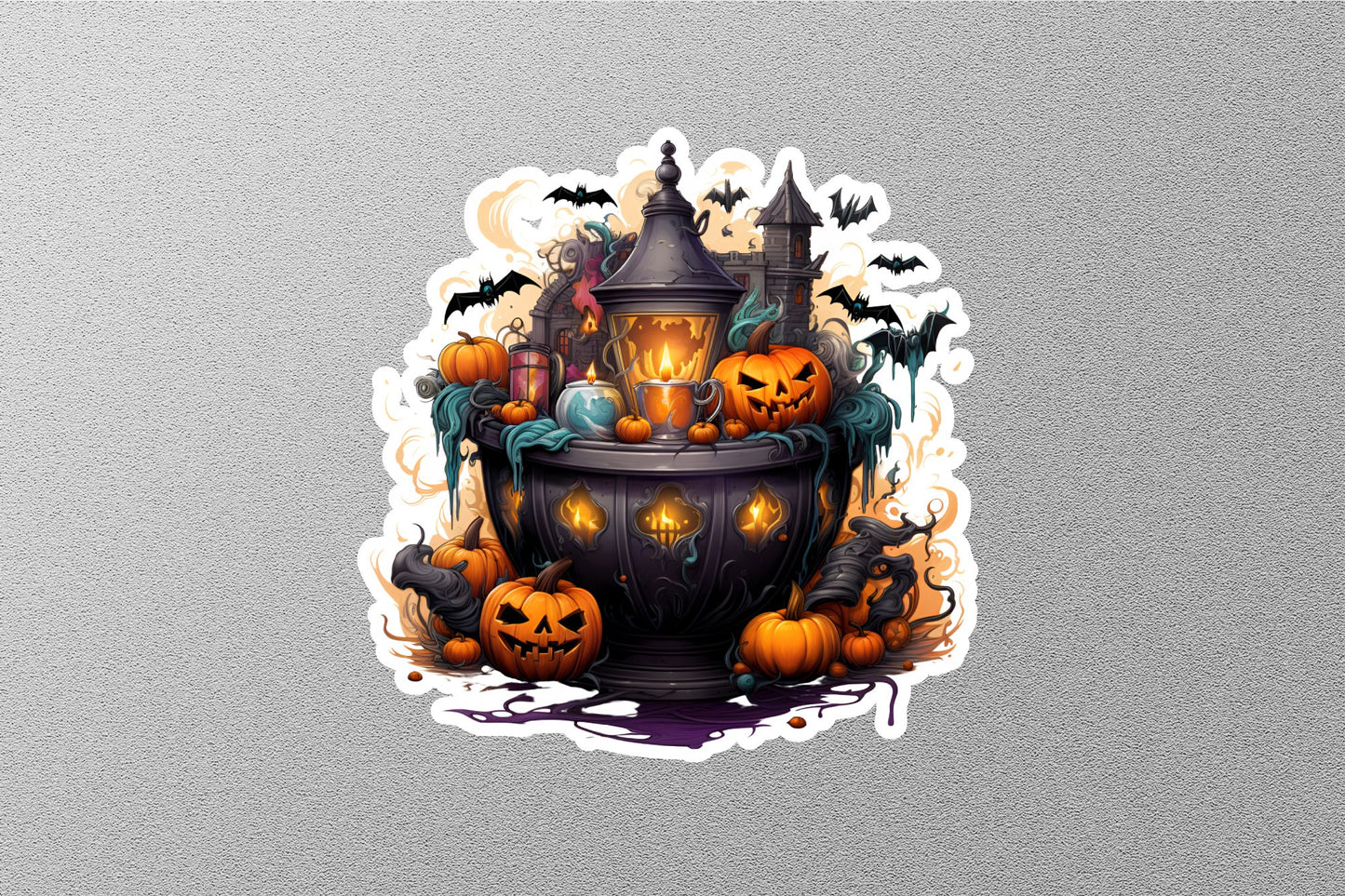 Witches Scary Cauldron Halloween Sticker