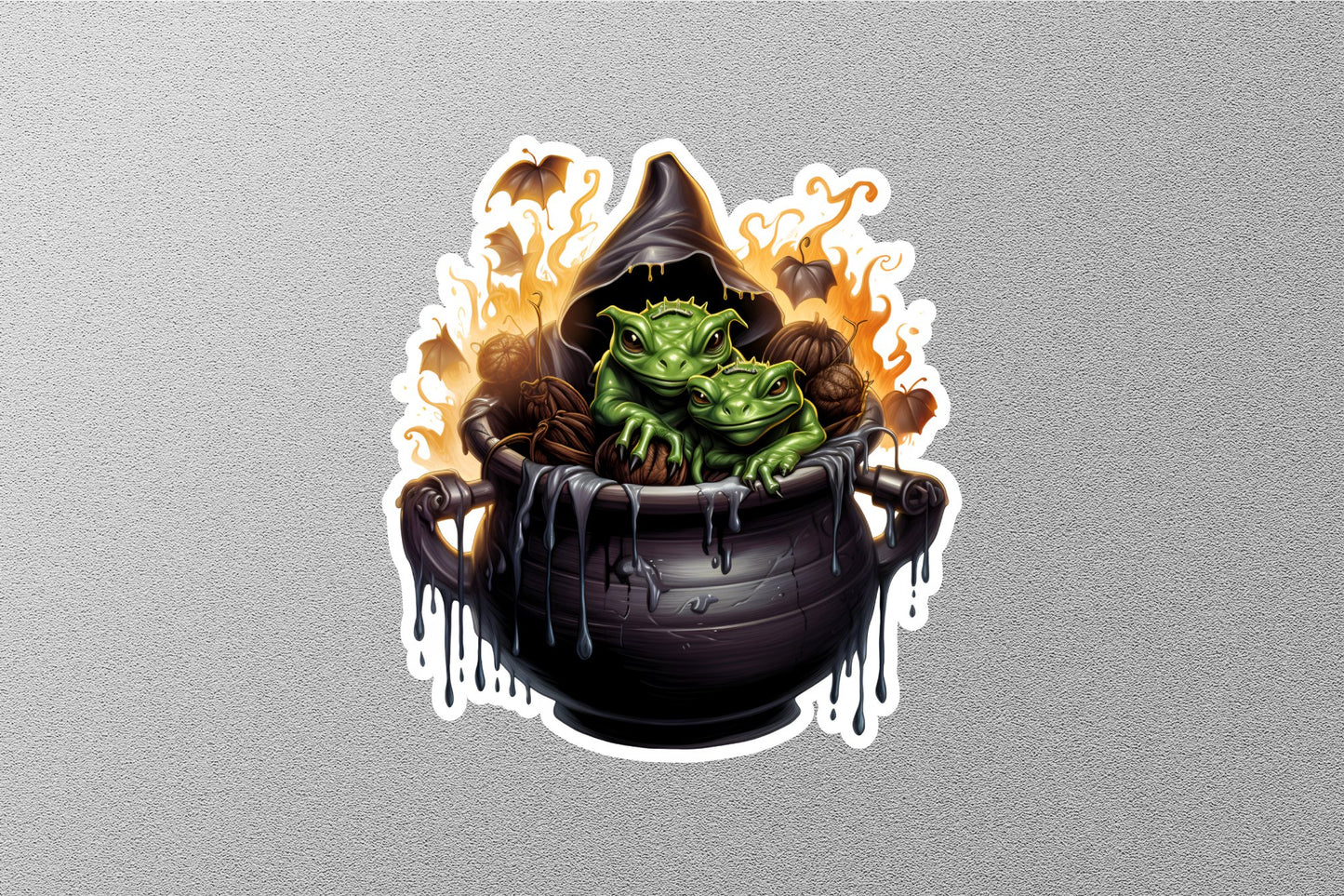 Scary Cauldrons Halloween Sticker