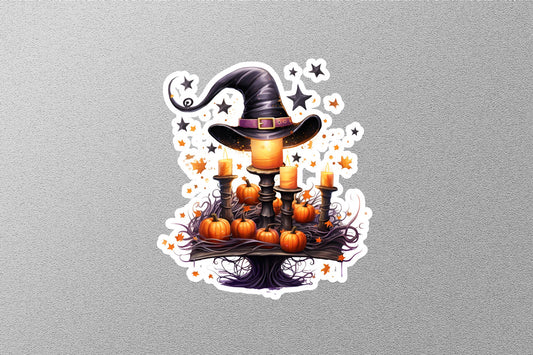 Wholesale Halloween Pumpkins With Witches Hat Sticker