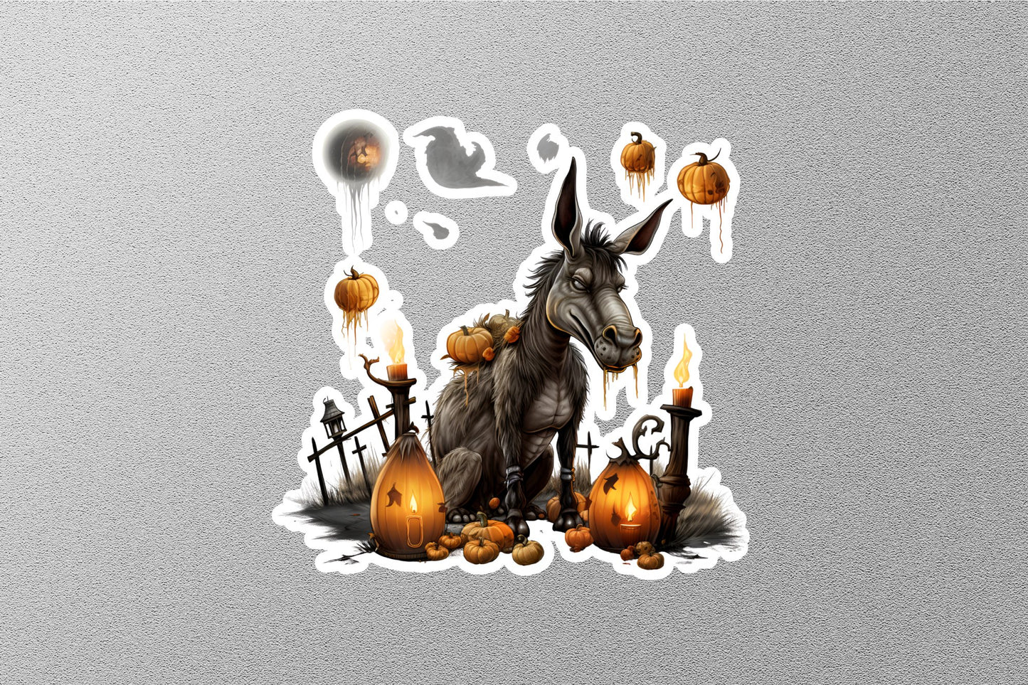 Wholesale Donkey Pumpkin Halloween Sticker
