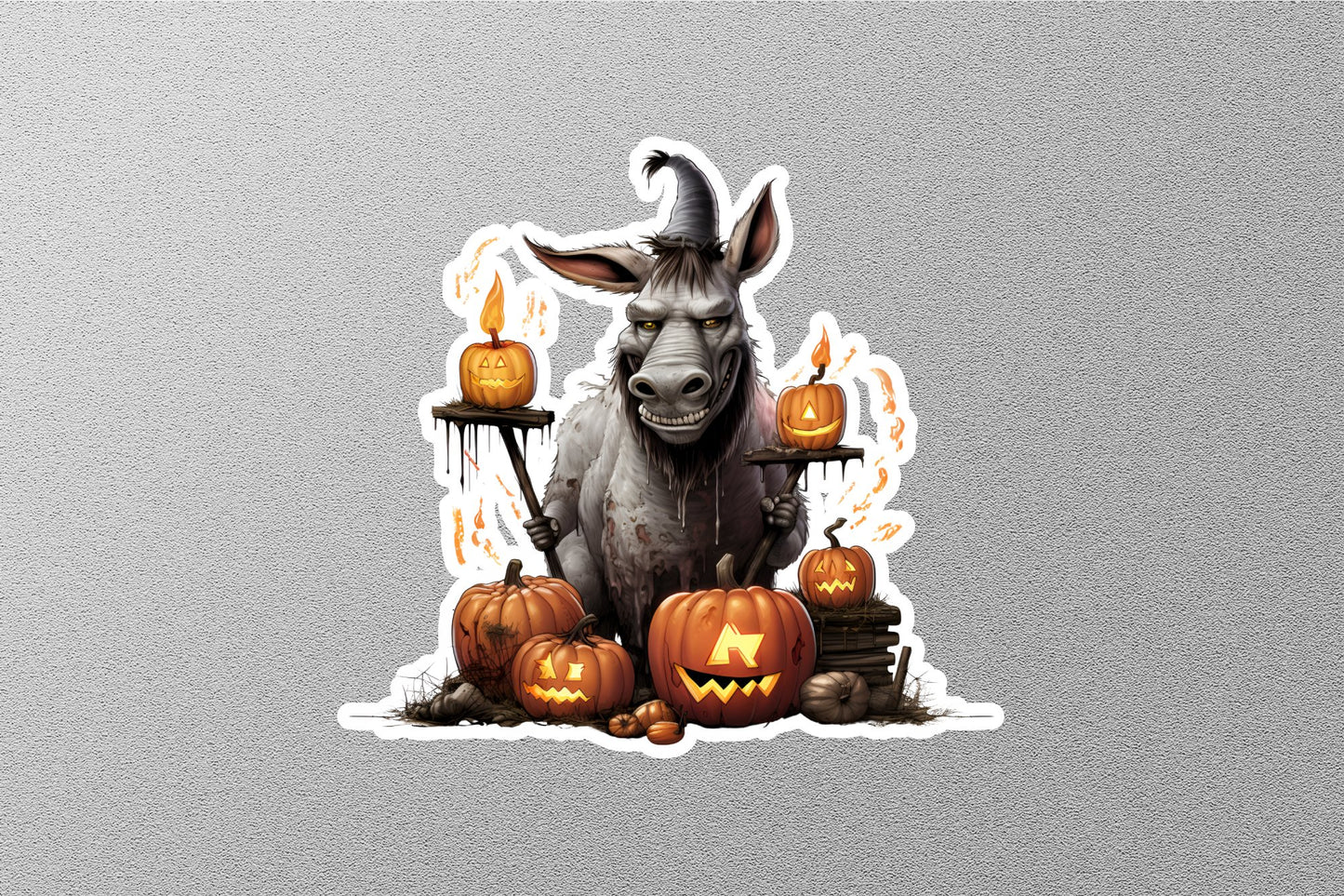 Wholesale Funny Donkey Halloween Sticker