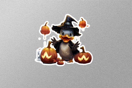 Scarecrow Duck Hunting Halloween Sticker