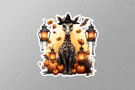 Giraffe's Warm Halloween Sticker