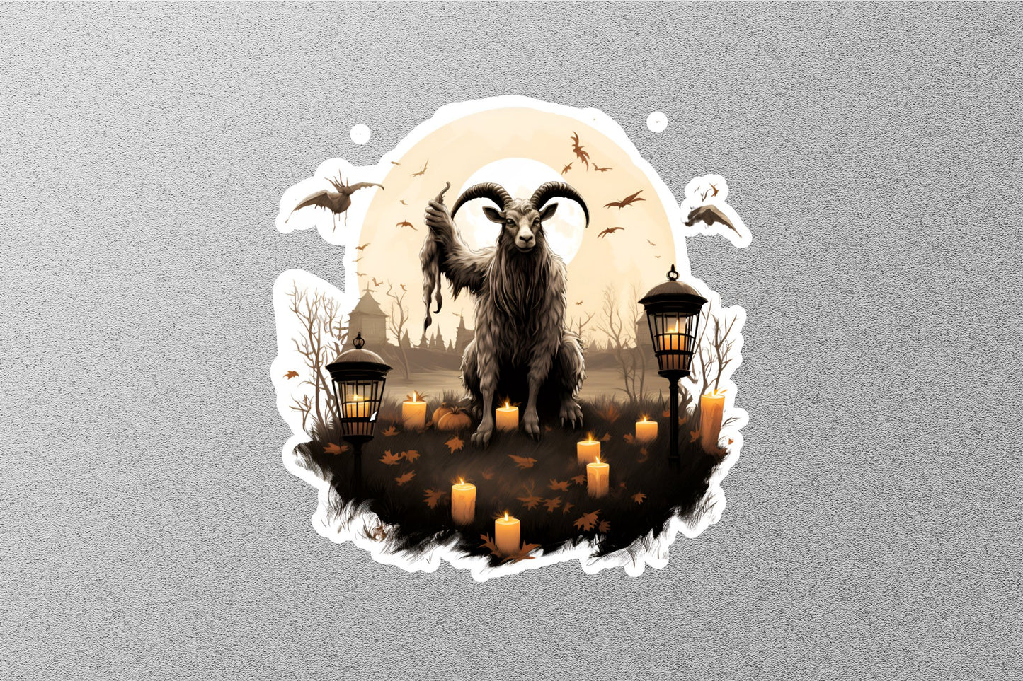 Goat Witch Halloween Sticker