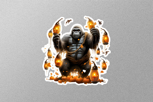 King Kong Gorilla Warrior Halloween Sticker