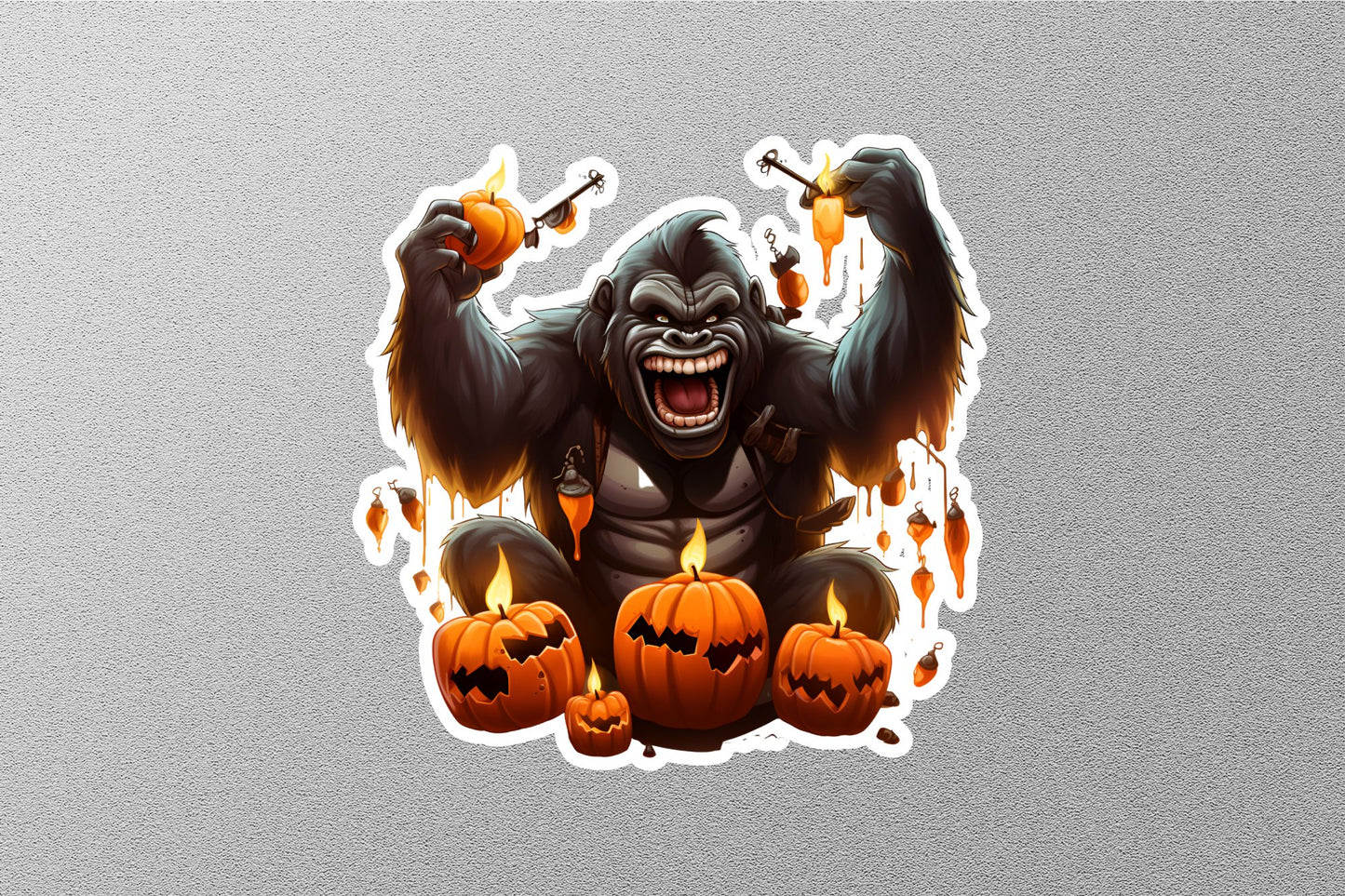 Wholesale Angry Gorilla Halloween Sticker