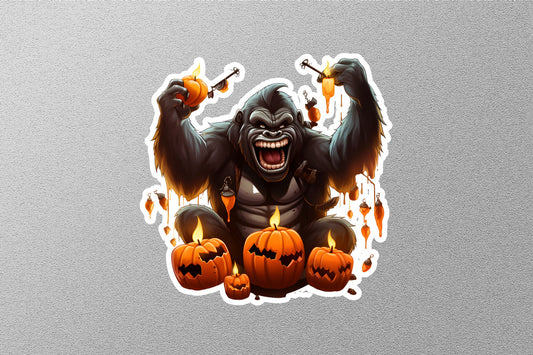Angry Gorilla Halloween Sticker