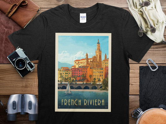 Vintage French Riviera T-Shirt, French Riviera Travel Shirt