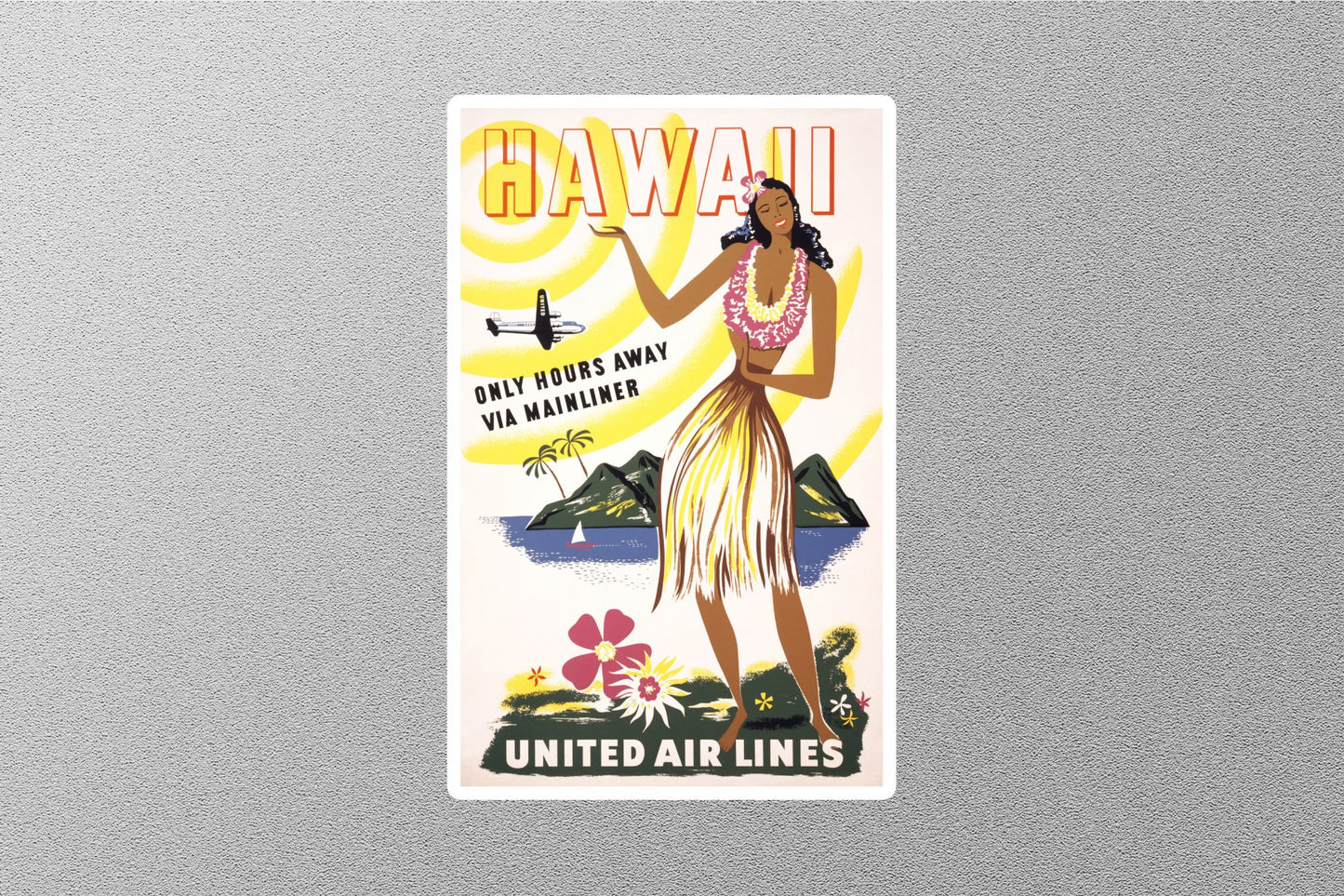 Wholesale Vintage Hawaii United Airlines Travel Stickers
