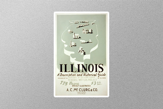 Vintage Illinois Travel Stickers