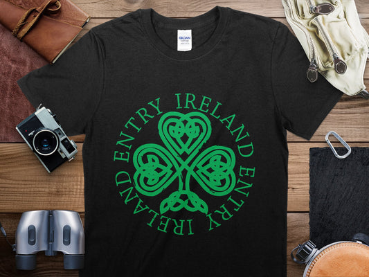Ireland Green Stamp Travel T-Shirt, Ireland Green Travel Shirt