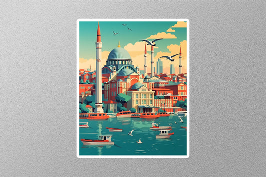Wholesale Vintage Istanbul City Travel Sticker