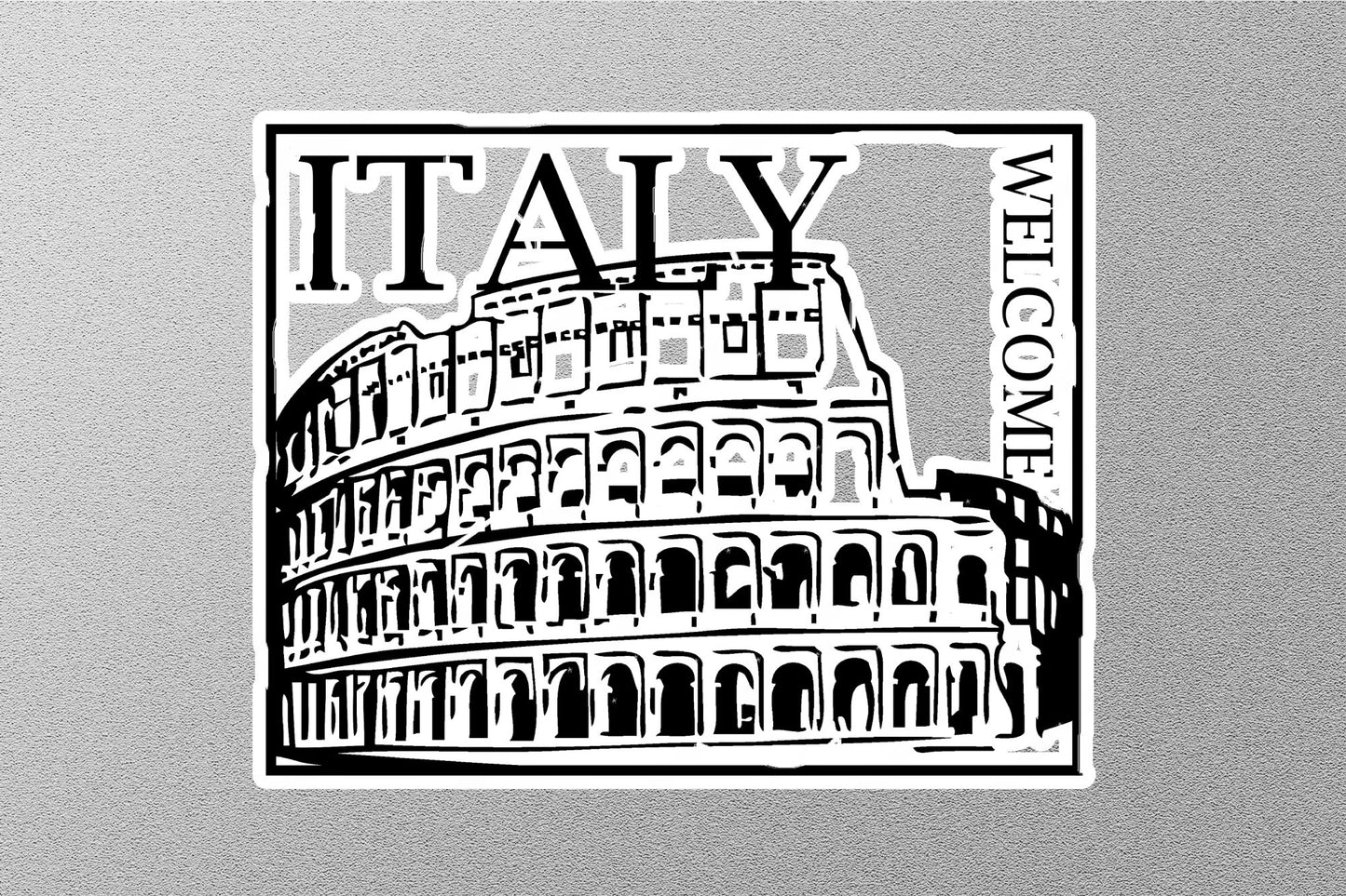 Wholesale Italy Black Travel Stamp Sticker