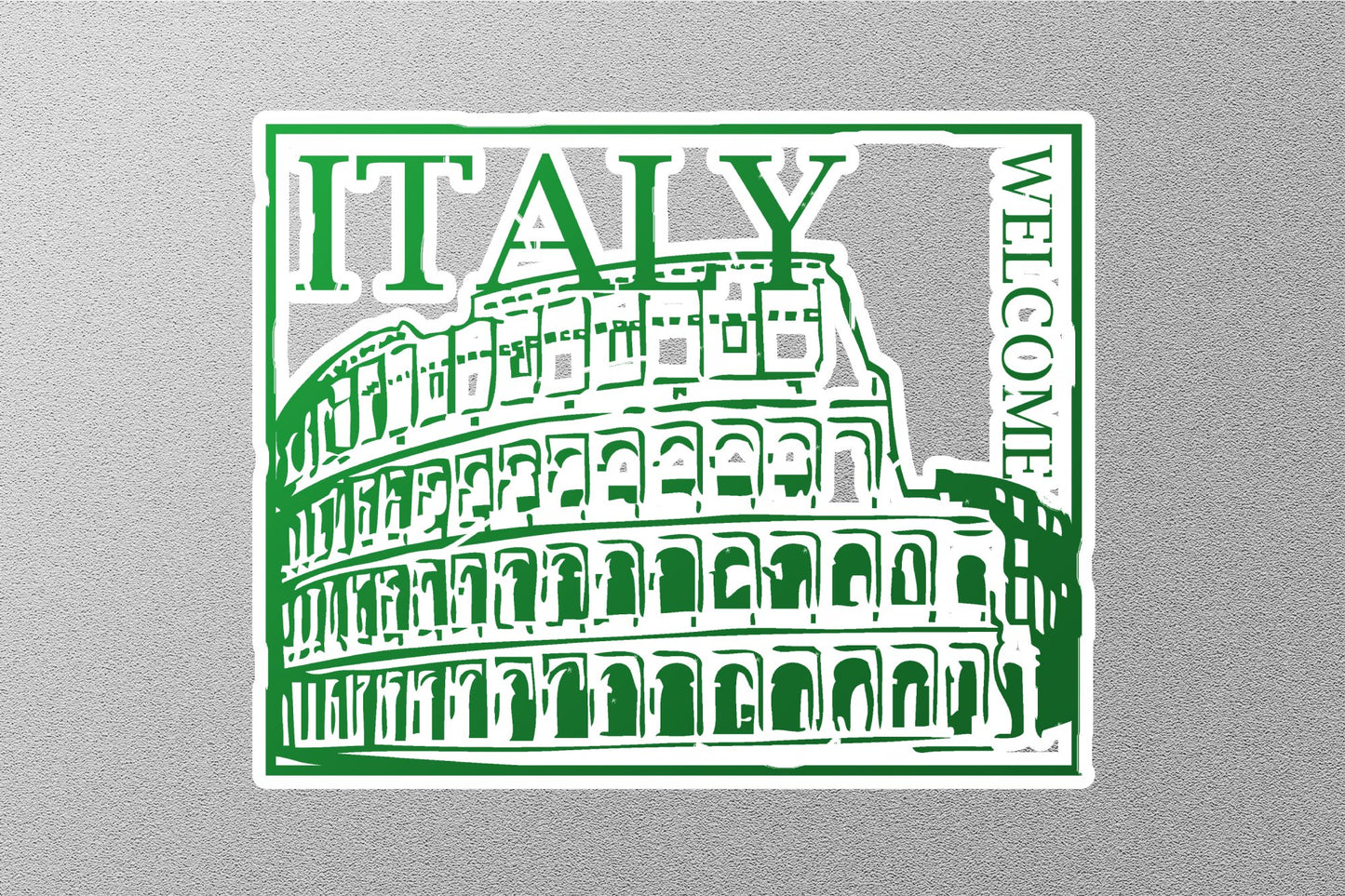 Wholesale Italy Green Travel Stamp Sticker