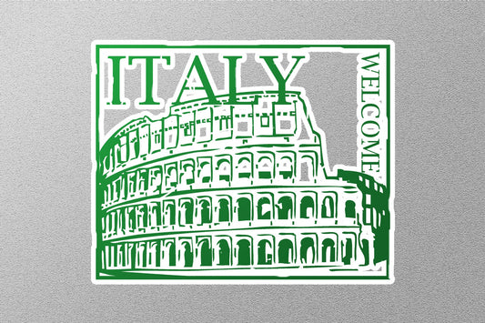 Wholesale Italy Green Travel Stamp Sticker