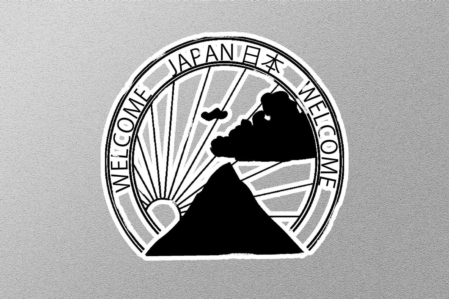 Wholesale Japan Black Travel Stamp Sticker