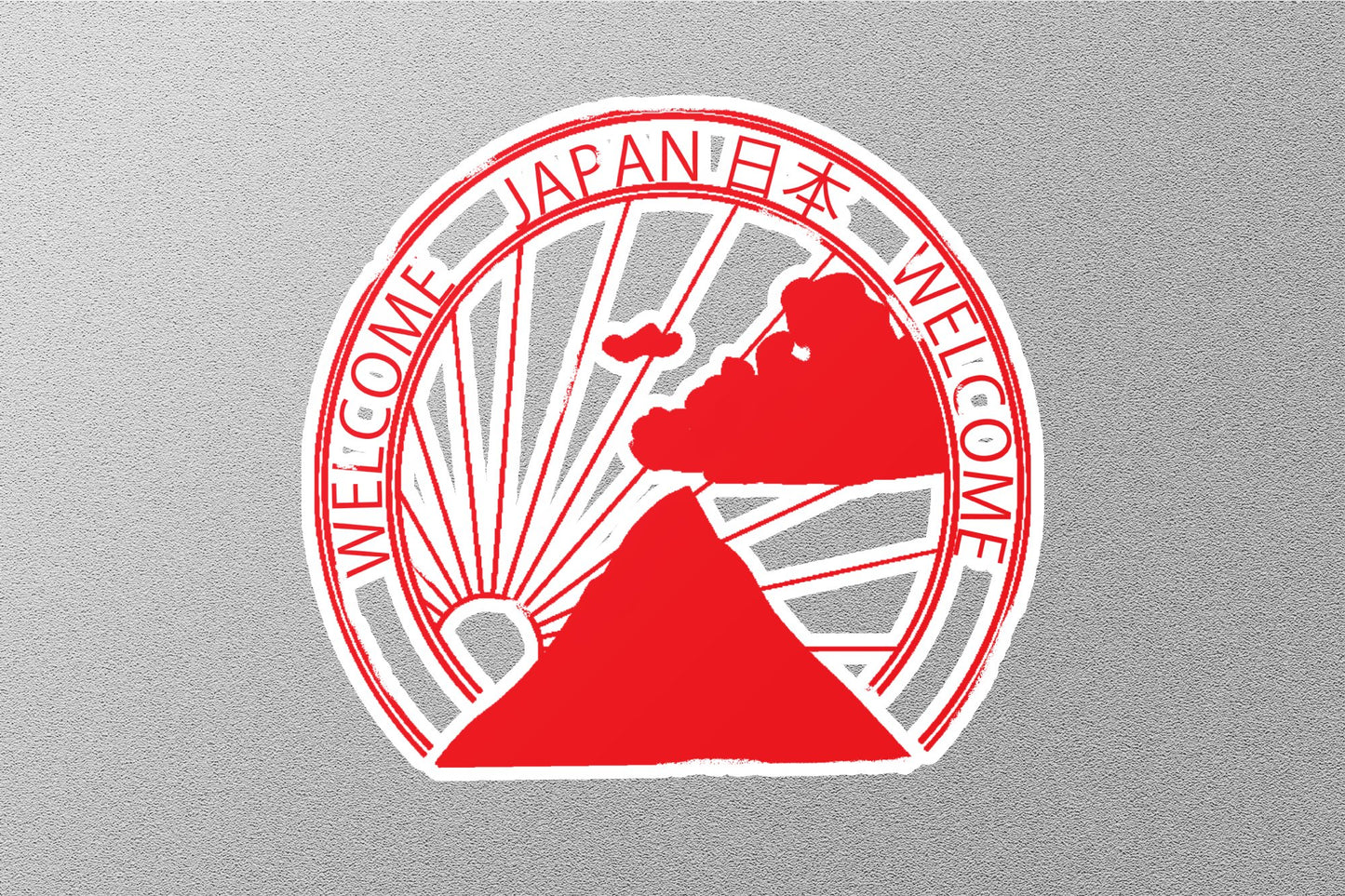 Wholesale Japan Red Travel Stamp Sticker