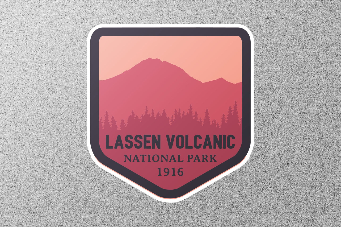 Lassen Volcanic Colored National Park Sticker