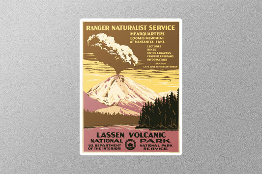 Vintage Lassen Volcanic National Park Travel Stickers