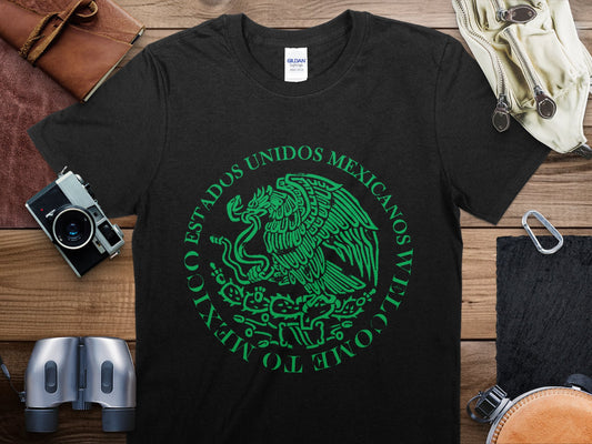 Mexico Green Stamp Travel T-Shirt, Mexico Green Travel Shirt