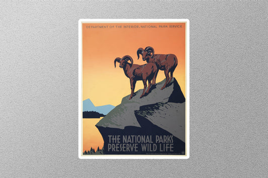 Vintage The National Park Preserve Wild Life Travel Stickers