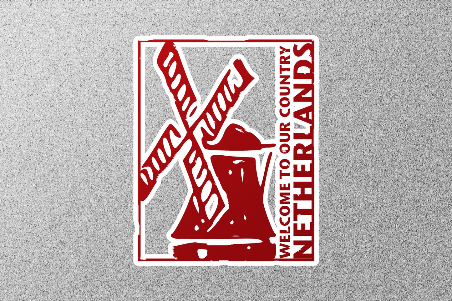 Wholesale Nether Lands Red Travel Stamp Sticker