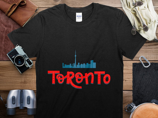 Red Toronto Travel T-Shirt, Red Toronto Shirt