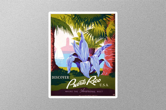 Vintage Puerto Rico Travel Stickers