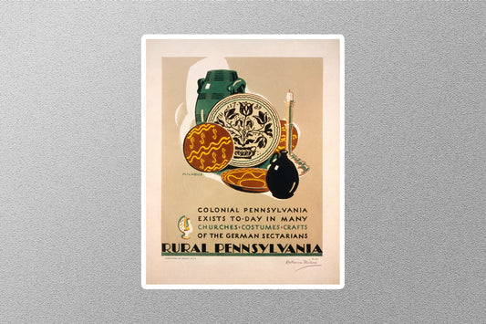 Vintage Rural Pennsylvania Travel Stickers