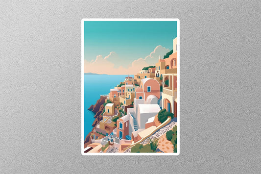Wholesale Vintage Santorini Travel Sticker
