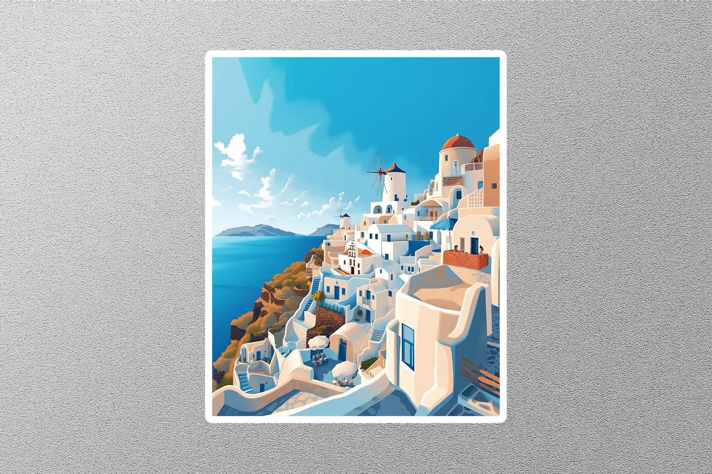Wholesale Vintage Santorini 2 Travel Sticker