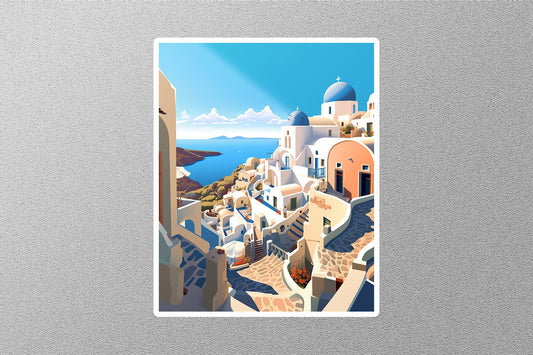 Wholesale Vintage Santorini 3 Travel Sticker