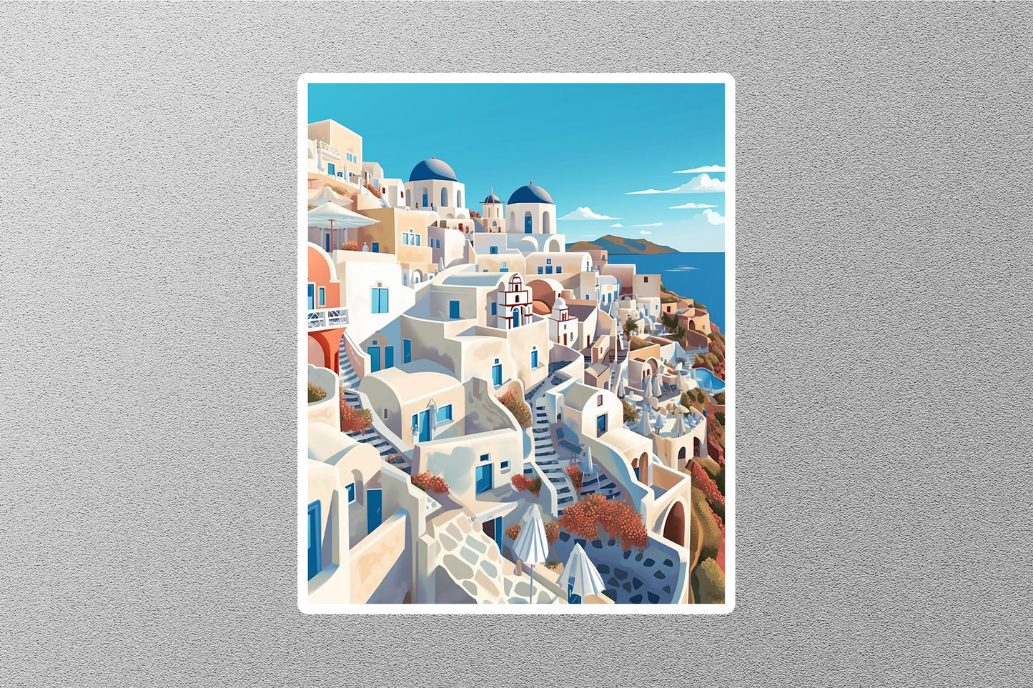 Wholesale Vintage Santorini 4 Travel Sticker
