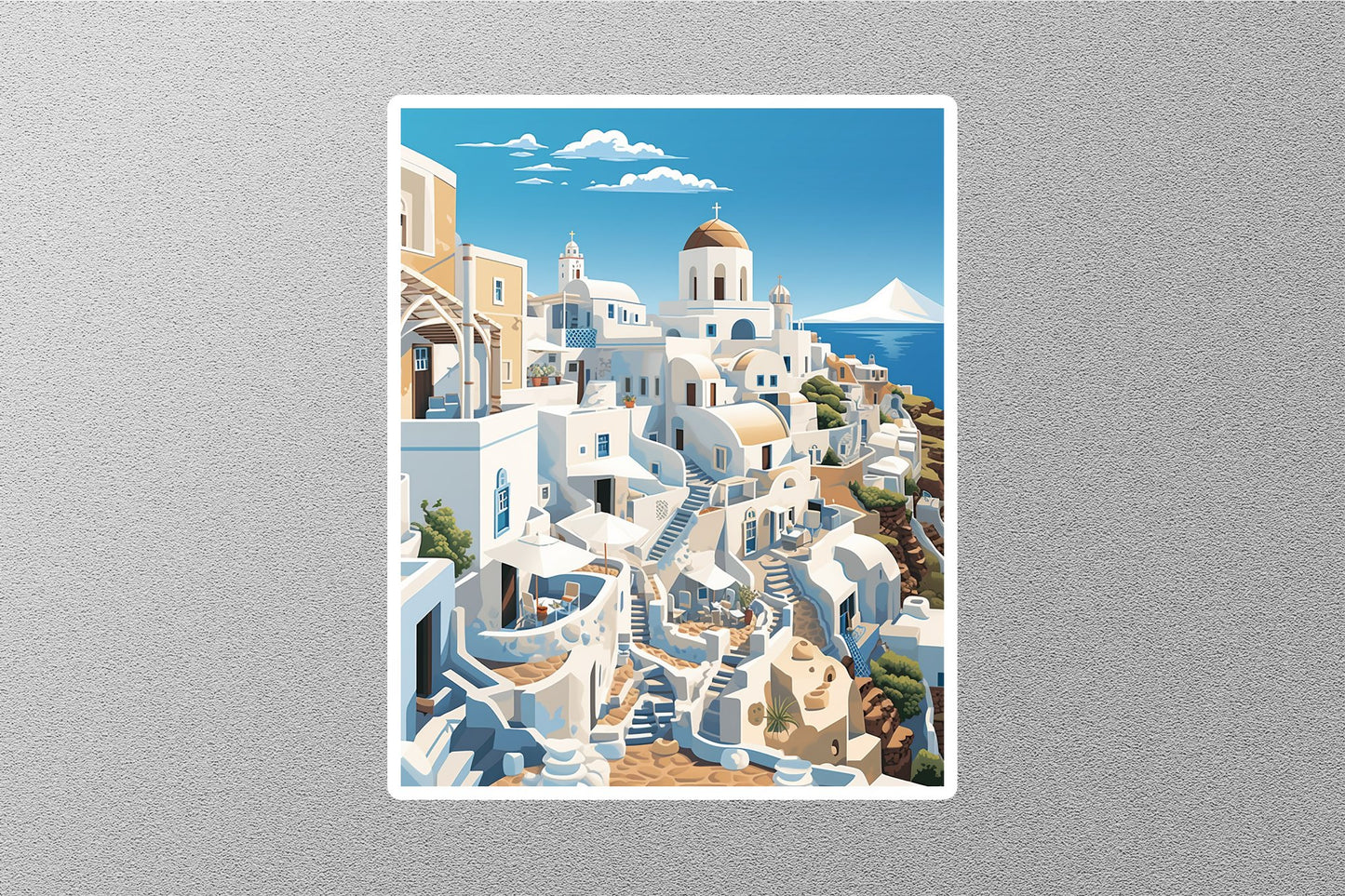 Wholesale Vintage Santorini 5 Travel Sticker