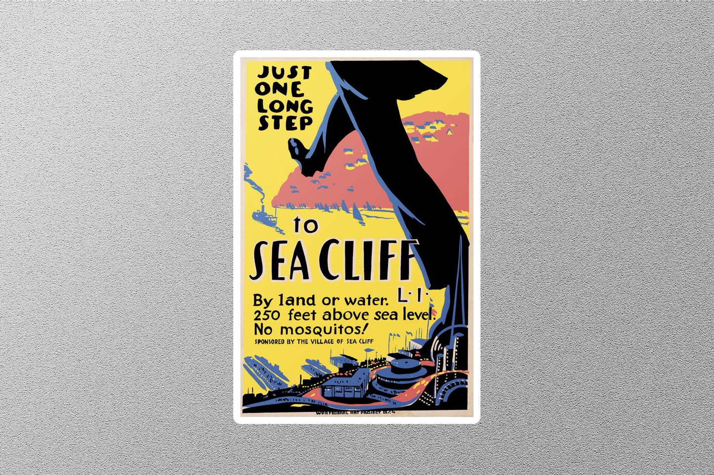 Vintage Sea Cliff Travel Stickers